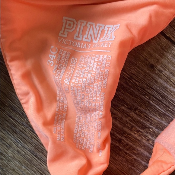 Women's Peach and Leopard Print Push-Up Bra - Picture 2 of 3